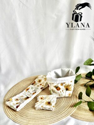 Relax & Glow Pack : Reusable Makeup Pads with Basket +headband
